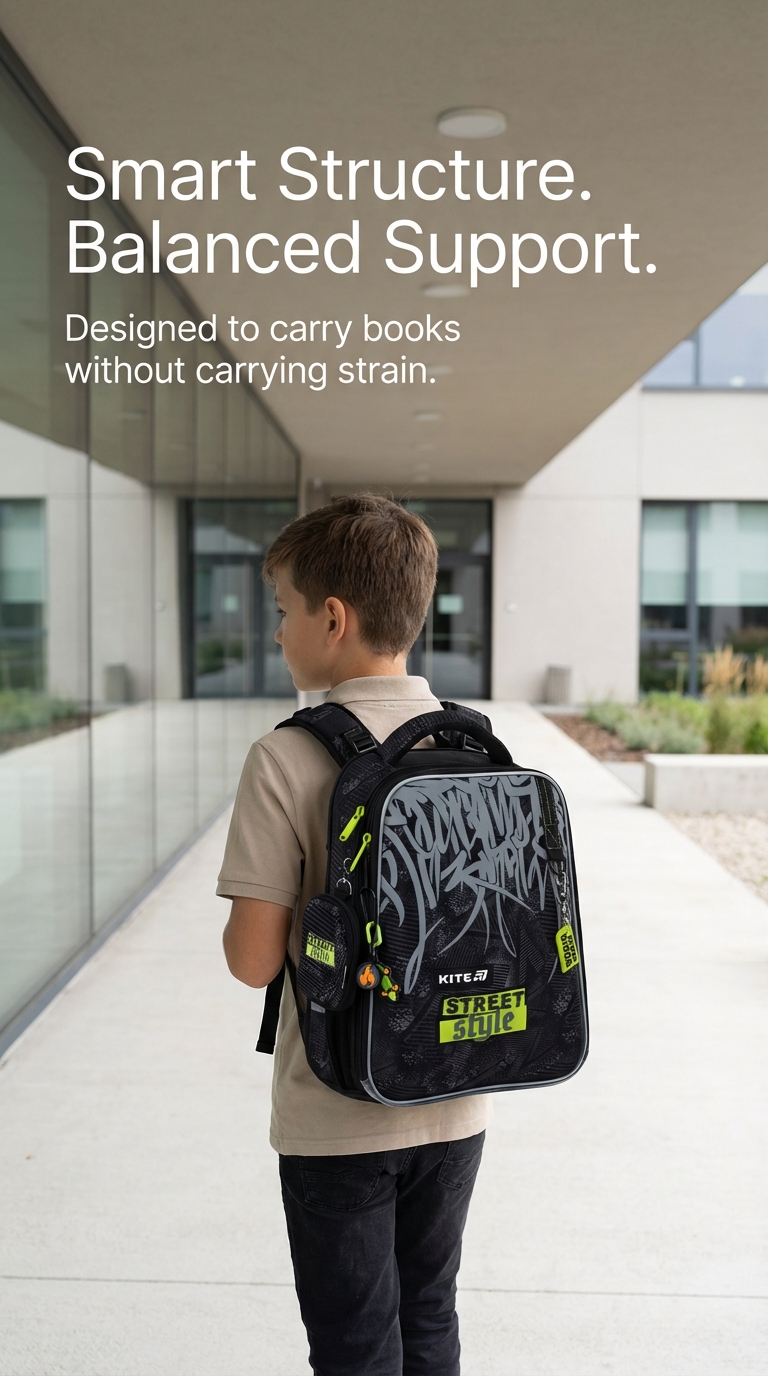 Smart Structure Balanced Support – Ergonomic Backpack Design