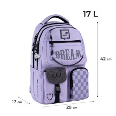 Backpack Kite Education teens Dream lavender