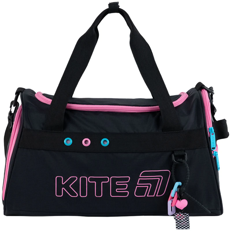 Kite Color Splash Sports Bag – Black & Versatile