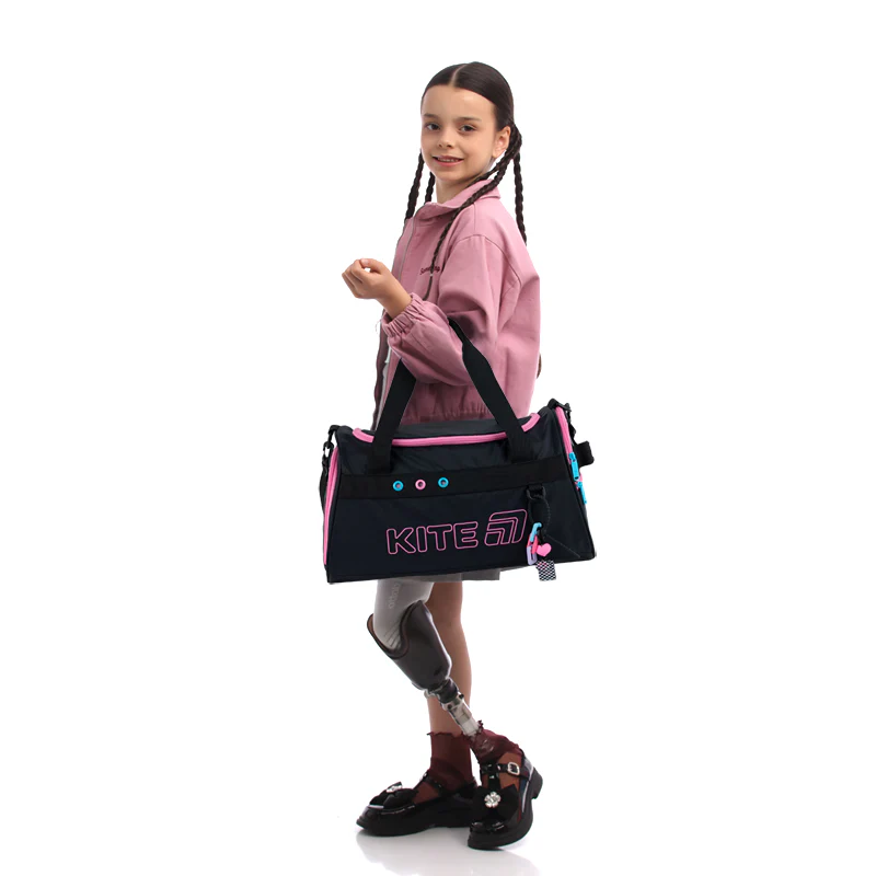 Kite Color Splash Sports Bag – Black & Versatile