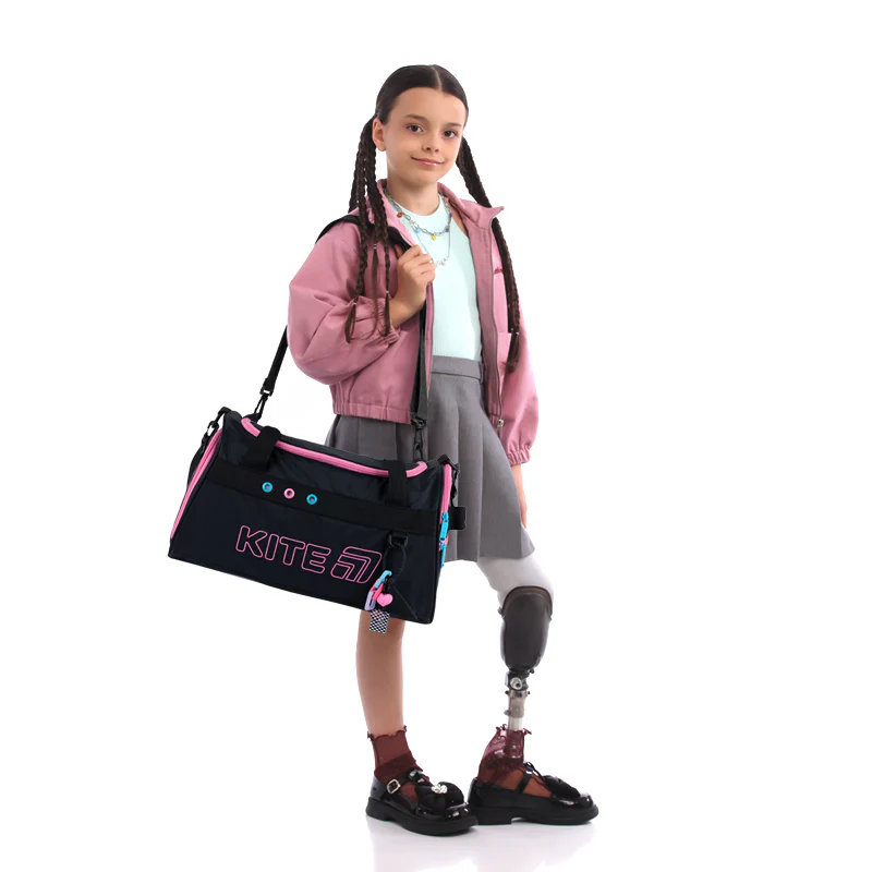 Kite Color Splash Sports Bag – Black & Versatile