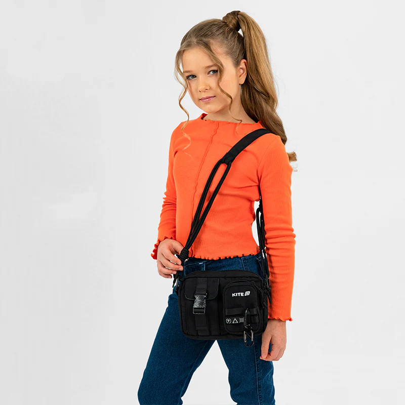 Kite Black Crossbody Bag for Teens – K25-2522-4