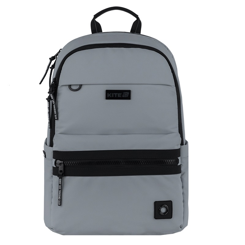Gray Minimalist Backpack with Laptop Sleeve