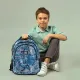 GoPack Teens Blue Backpack with 3 Compartments & Style