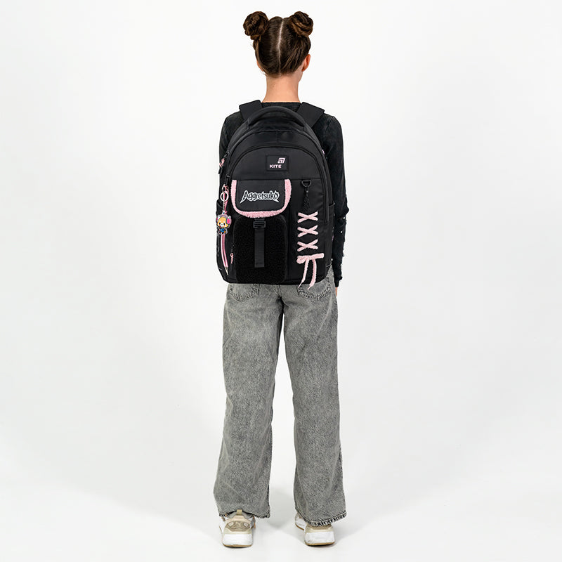 Kite Aggretsuko Teen Backpack – Air Comfort, Laptop, for Heights 145-175 cm