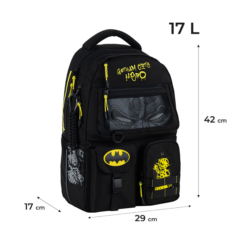 Kite DC Batman Street Teen Backpack – Air Comfort, Tablet, for Grades 4-7