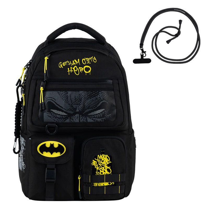 Kite DC Batman Street Teen Backpack – Air Comfort, Tablet, for Grades 4-7