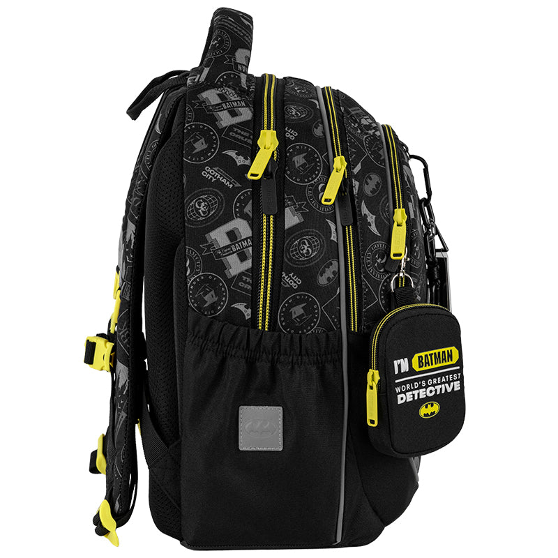Kite DC Batman School Backpack – IGR Certified, Grades 1-6, Heights 130-145 cm
