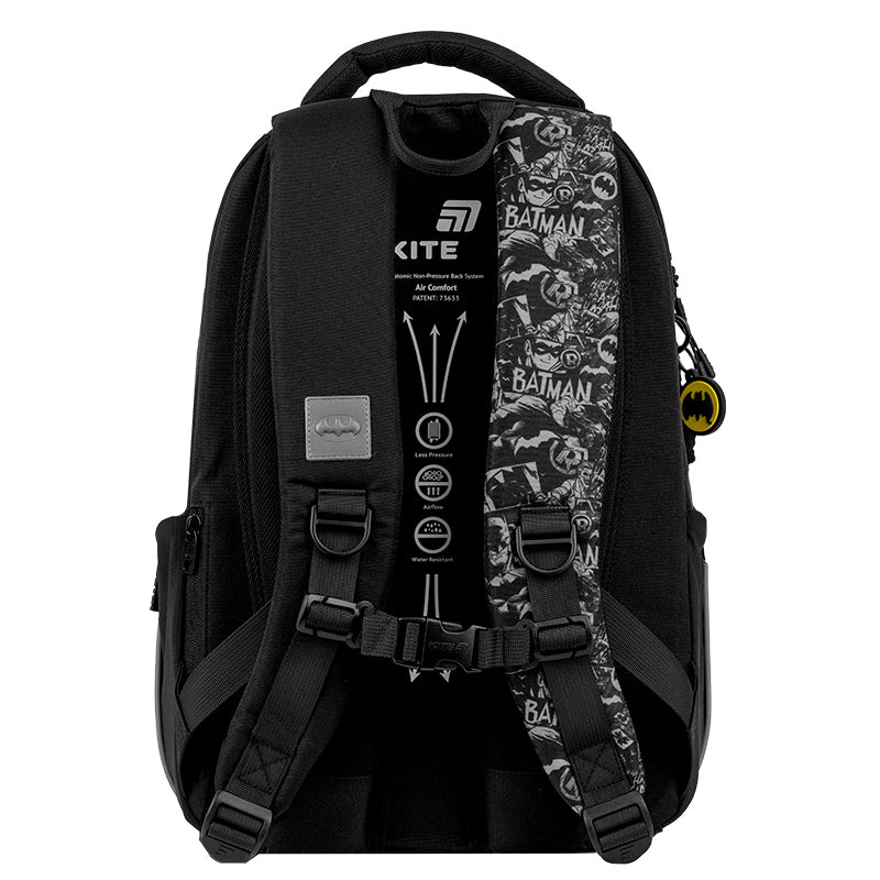 Kite DC Batman Teen Backpack – Air Comfort, Tablet, for Grades 4-7