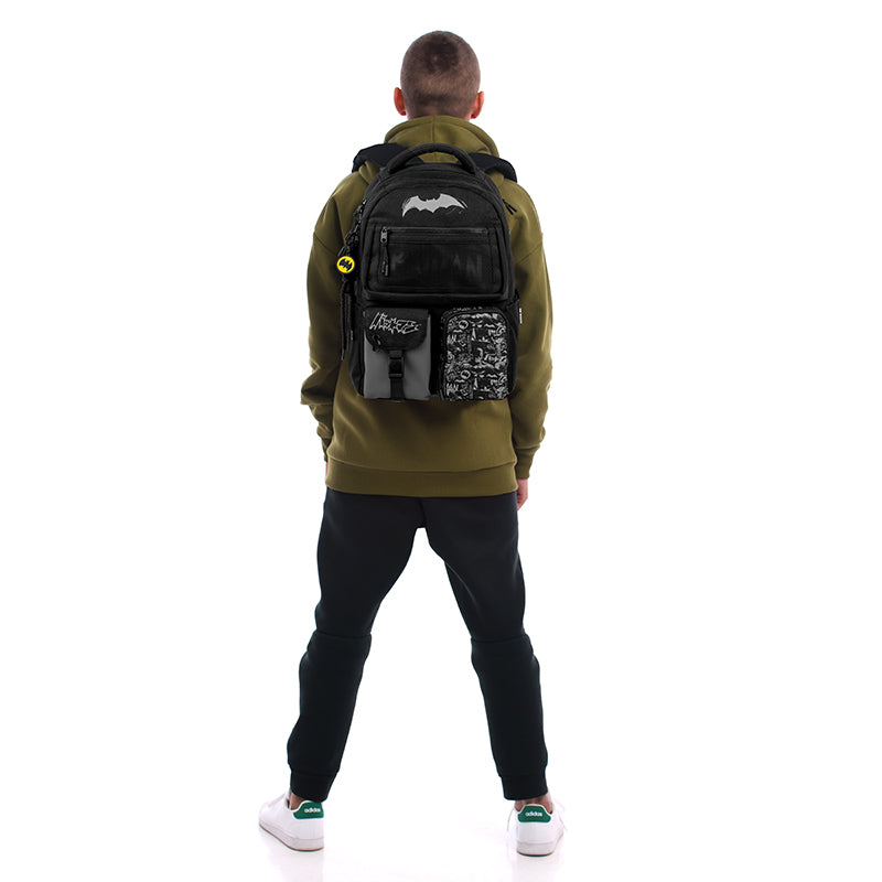 Kite DC Batman Teen Backpack – Air Comfort, Tablet, for Grades 4-7