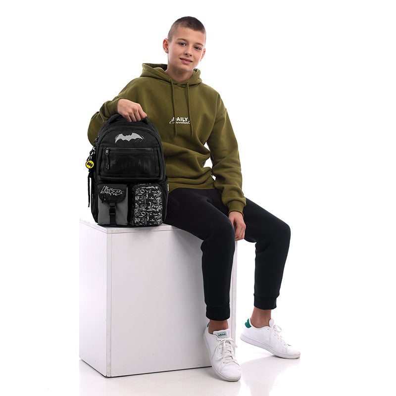 Kite DC Batman Teen Backpack – Air Comfort, Tablet, for Grades 4-7