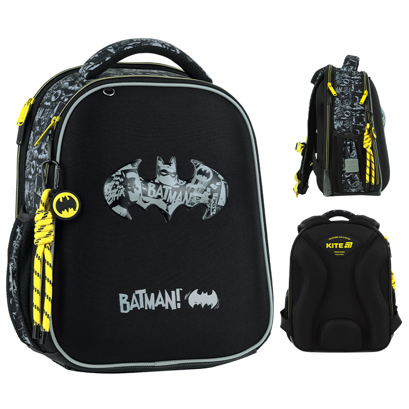 Kite DC Batman Hard Shell Backpack – IGR Certified, Fits 115-130 cm