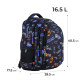 Black GoPack Teens Backpack with Dividers & Chest Strap