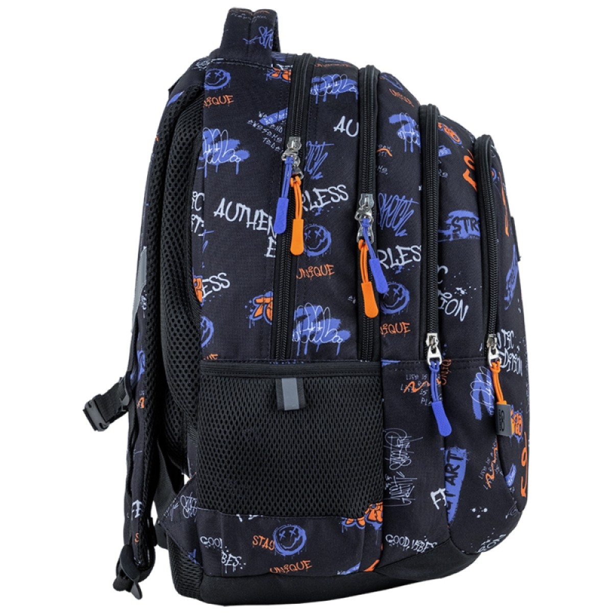Black GoPack Teens Backpack with Dividers & Chest Strap