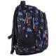 Black GoPack Teens Backpack with Dividers & Chest Strap