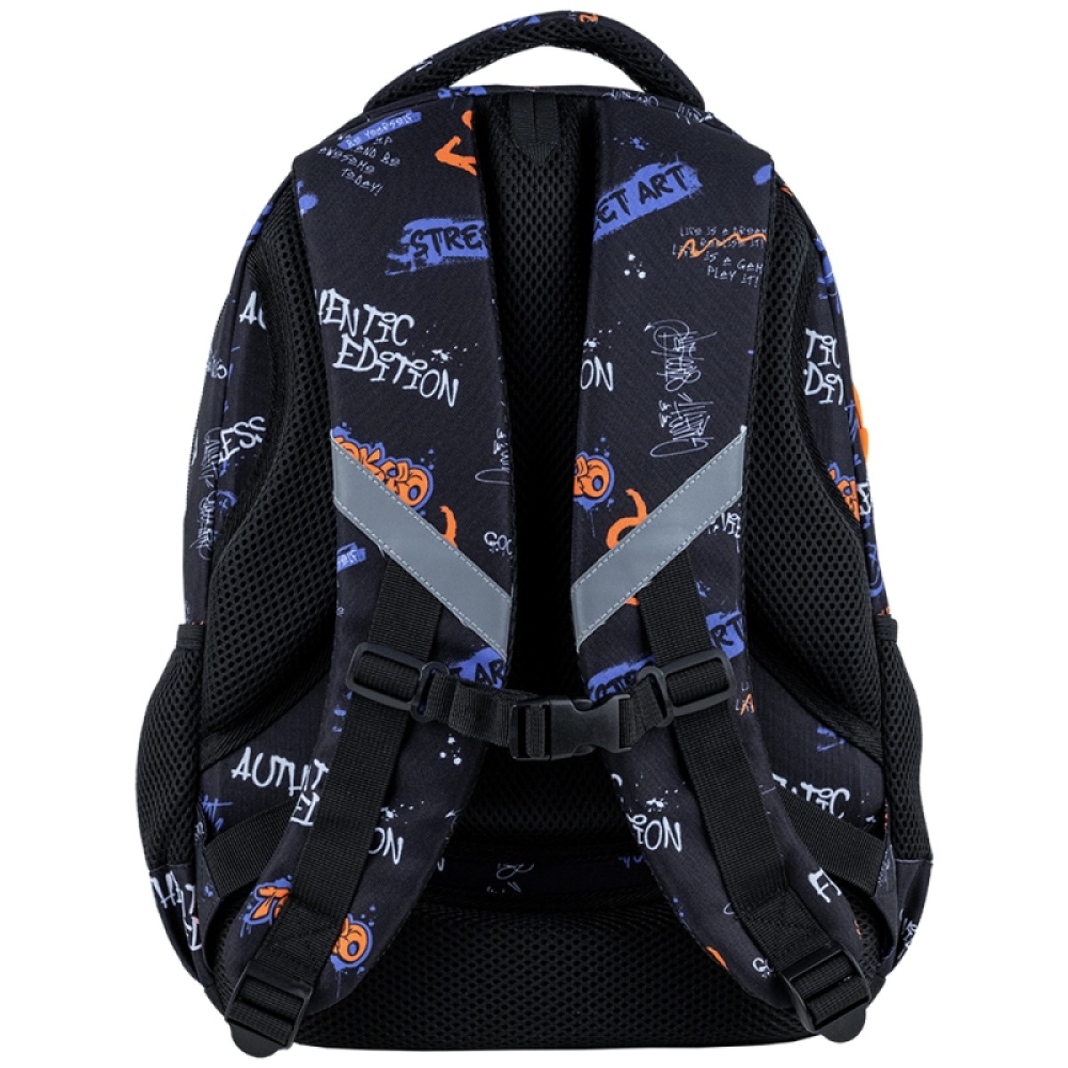 Black GoPack Teens Backpack with Dividers & Chest Strap