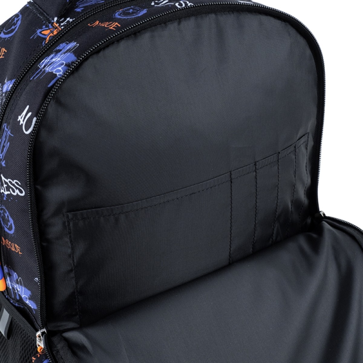 Black GoPack Teens Backpack with Dividers & Chest Strap