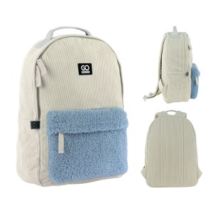 GoPack Beige Plush Laptop Backpack