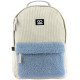 Beige GoPack Teens Backpack with Plush & Corduroy