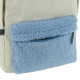 Beige GoPack Teens Backpack with Plush & Corduroy