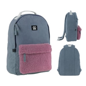 GoPack Dark Gray Plush Laptop Backpack