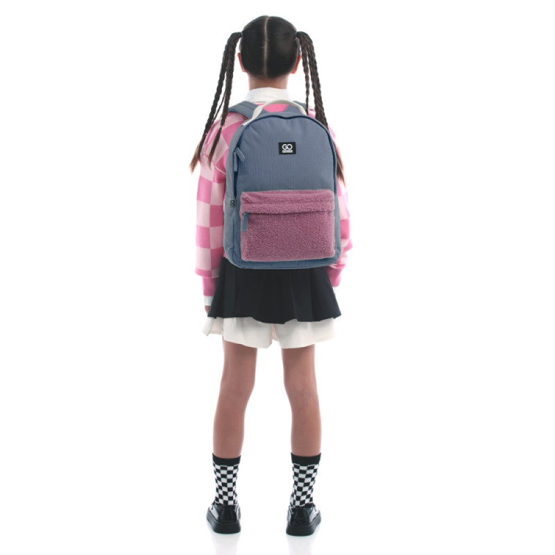 Dark Gray GoPack Plush Teens Backpack with Laptop Sleeve
