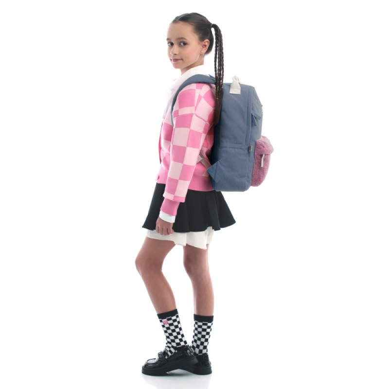 Dark Gray GoPack Plush Teens Backpack with Laptop Sleeve