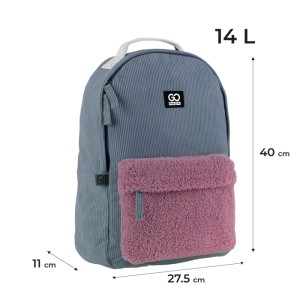 GoPack Dark Gray Plush Laptop Backpack