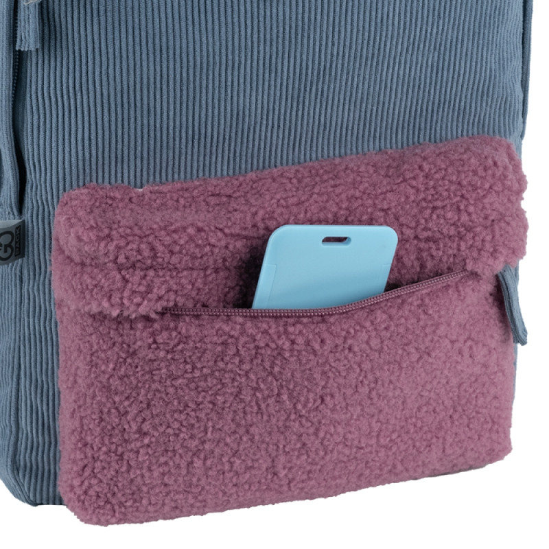 Dark Gray GoPack Plush Teens Backpack with Laptop Sleeve