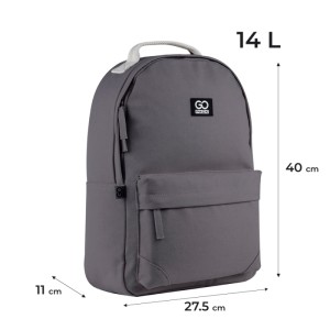 GoPack Gray Plush Laptop Backpack