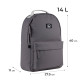 Gray Plush GoPack Teens Backpack with Laptop Pocket