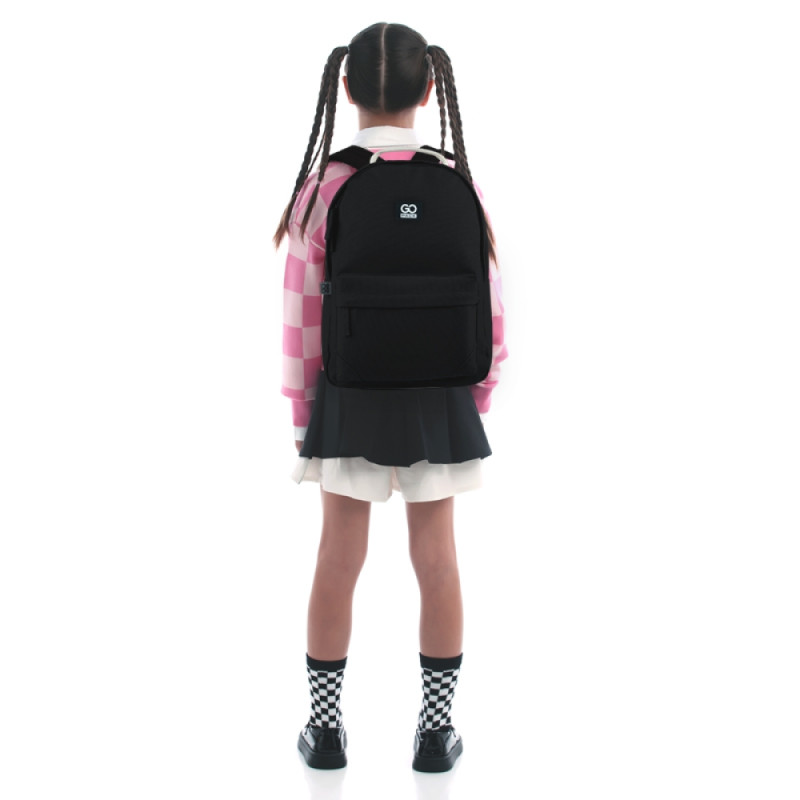 Black GoPack Teens Backpack with Plush Style & Laptop Pocket