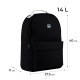 Black GoPack Teens Backpack with Plush Style & Laptop Pocket