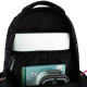 GoPack Black Teens School Backpack with 3 Compartments & Chest Strap