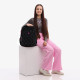 GoPack Black Teens School Backpack with 3 Compartments & Chest Strap