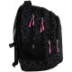 GoPack Black Teens School Backpack with 3 Compartments & Chest Strap