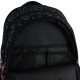 GoPack Black Teens School Backpack with 3 Compartments & Chest Strap