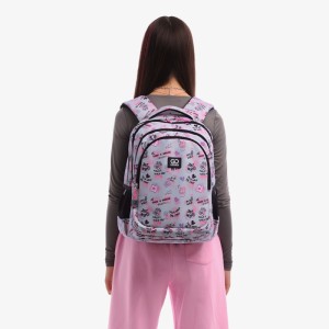 School backpack GoPack Teens Gray-Pink