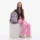 Gray GoPack Teens School Backpack with 3 Compartments & Chest Strap
