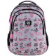 Gray GoPack Teens School Backpack with 3 Compartments & Chest Strap