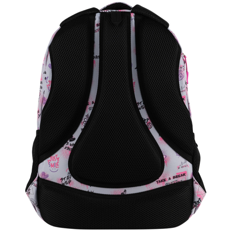 Gray GoPack Teens School Backpack with 3 Compartments & Chest Strap