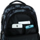 Black GoPack Teens Backpack with 3 Compartments & Chest Strap