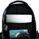 Black GoPack Teens Backpack with 3 Compartments & Chest Strap