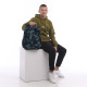 Black GoPack Teens Backpack with 3 Compartments & Chest Strap