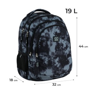 School backpack GoPack Teens Camo Black