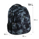 Black GoPack Teens Backpack with 3 Compartments & Chest Strap