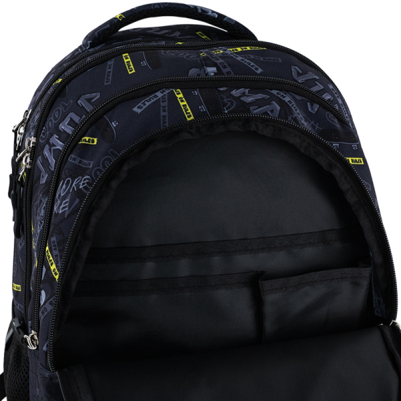 Ergonomic Teens Backpack GO25-162L-5 in Matte Black