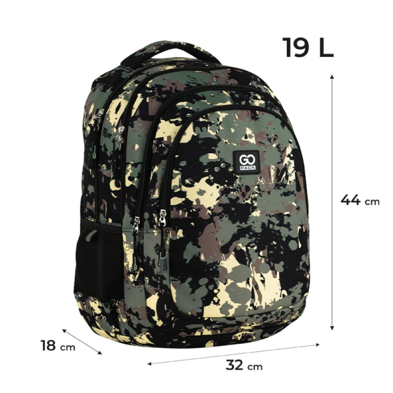GoPack Camo Backpack for Teens with Ergonomic Support