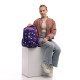 Purple GoPack Teens Backpack with 3 Compartments & Support