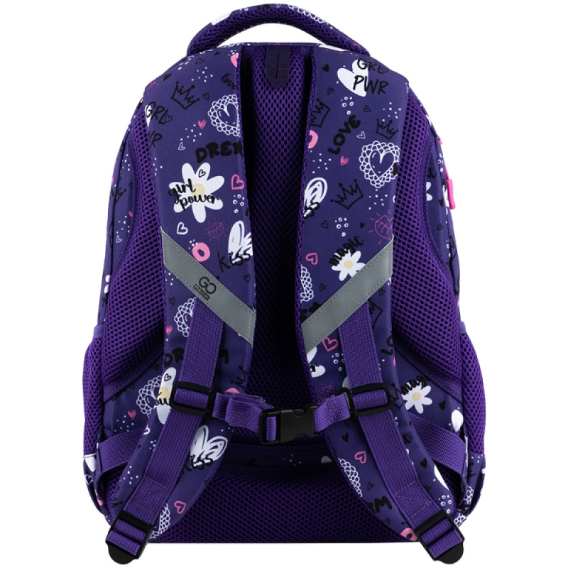 Purple GoPack Teens Backpack with 3 Compartments & Support